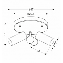 Спот Candellux Colly 37x16 см Білий (98-01627) Коломия