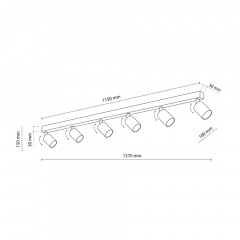 Спот TK Lighting Top 127x18x15 см Чорний (TK6178) Київ