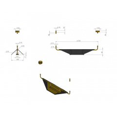 Люстра PikArt La 70x20x15 см Золотистий (26274-1) Запоріжжя