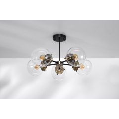 Люстра Candellux Lens 60x32 см Латунно-черный (35-01306) Вараш