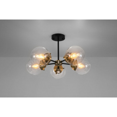 Люстра Candellux Lens 60x32 см Латунно-черный (35-01306) Вараш