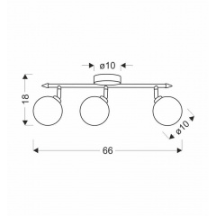 Спот Candellux Rodia 66x18 см Коричневий (93-16546) Золотоноша
