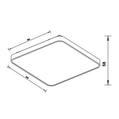 Стельовий світильник Zumaline Sierra 50x50x5.8 см Золотистий (Zu12100005-GD) Тернопіль