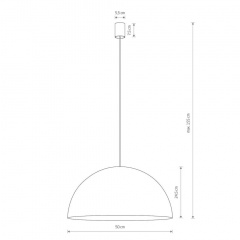 Люстра Nowodvorski Hemisphere 50x155 см Біло-чорний (Now10697) Кропивницький