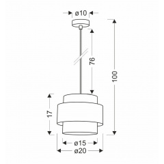 Люстра Candellux Rattan 20x100 см Черный (31-18182) Долина