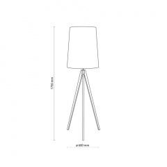Торшер TK Lighting WALZ 60х175 см Коричневый (TK5598) Запорожье