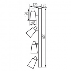 Спот Kanlux Sempra 60x12 см Біло-сріблястий (Kan33096) Нова Прага