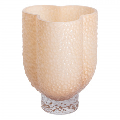 Ваза декоративна скляна Flower Season Elisey 25 см Бежевий (HP-10-30) Полтава