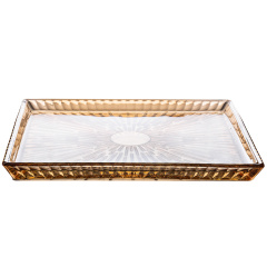 Блюдо для закусок YIWU Lirmartur flute 24.5x20.5x2 см Коричневий (HP-YH-54) Житомир