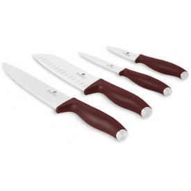 Набор ножей Berlinger Haus Matte Leonardo Collection 4 шт Бордовый (BH-2958)