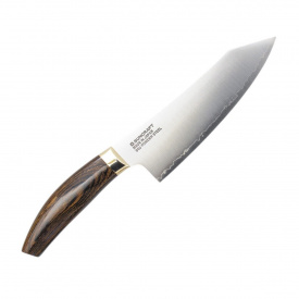 Кухонний ніж сантоку Suncraft Elegancia 17.5 см Коричневий (KSK-05)