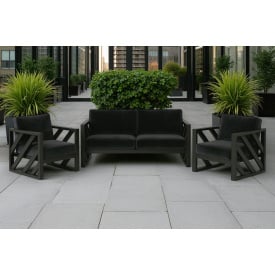 Комплект м'яких меблів Tobi Sho Лаверо/S10 для дому, дачі, тераси, саду, офісу, велюр Чорний/37, 750х1300х700 мм