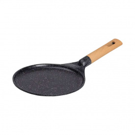 Сковорода для млинців з мармуровим антипригарним покриттям MGC 22 см Чорний (HP-4-427B)