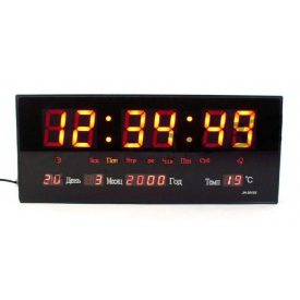 Настінні годинники електронні LED Спартак Number Clock 3615 Чорний
