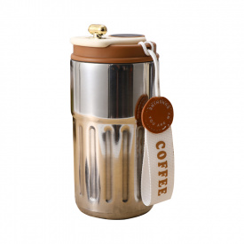 Термочашка з датчиком температури YIWU Coffee 500 мл Коричневий (HP-14-10BR)