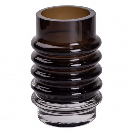 Ваза для цветов стеклянная в винтажном стиле Flower Season 18 см Черный (HP-10-22)