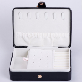 Скринька-органайзер для прикрас YIWU 16x11x4.7 см Чорний (HP-5-30B)