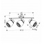 Спот Candellux Aleksandria 57.5x18.5 см Черный (93-13767) Жмеринка
