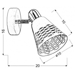 Бра Candellux Discovery 10x16 см Біло-сріблястий (91-62154) Буча