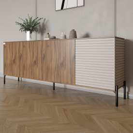 Комод Lion Грей 204x38x76.5 см Дуб Ліворно/Кашемір (LION-042631)