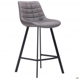 Стілець барний Clif м'який темно-сірий