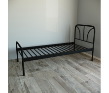 Кровать Tobi Sho RELAX-1 односпальная металлическая для дачи, гостиниц 200X90 Черный