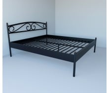 Ліжко полуторне металеве Tobi Sho CAROLA-1 190Х140 Чорне
