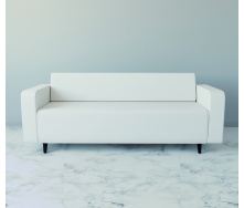 Диван офисный Tobi Sho Арне с подлокотниками 1880х700х740 мм, кожзам White/2300