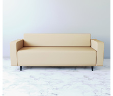 Диван офисный Tobi Sho Арне с подлокотниками 1880х700х740 мм, кожзам Cream/2207
