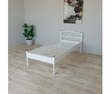Ліжко односпальне металеве Tobi Sho CAROLA-1 200Х80 Біле