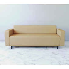Диван офисный Tobi Sho Арне с подлокотниками 1880х700х740 мм, кожзам Camel/2201