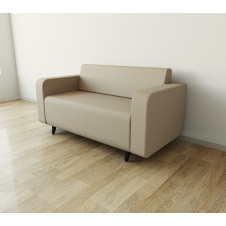Диван офисный Tobi Sho Арне с подлокотниками 1380х700х740 мм, обивка велюр Magic Beige