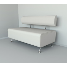 Диван офисный Tobi Sho Доран-42 без подлокотников 1200x540x750, кожзам Белый 2300