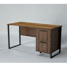 Стол письменный Tobi Sho LOFT Volcano СПЛВ/5-1 прямой с 2 ящиками, столешница 18 мм, 1600х600х750 Фаервуд