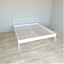 Кровать Tobi Sho COMFORT-1 полуторная металлическая 200X120 Белый
