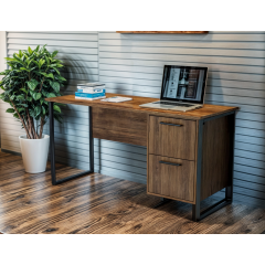 Стол письменный Tobi Sho LOFT Volcano СПЛВ/5 прямой с 2 ящиками, столешница 36 мм, 1200х600х765 Фаервуд Новомосковск