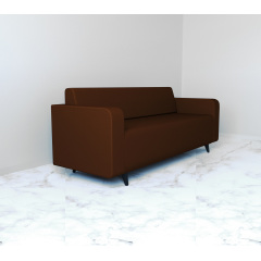 Диван офісний Tobi Sho Арне з підлокітниками 1880х700х740 мм, шкірзам Bright Brown/2231 Чернівці