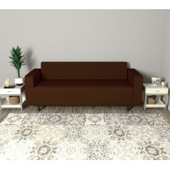 Диван офісний Tobi Sho Арне з підлокітниками 1880х700х740 мм, шкірзам Bright Brown/2231 Чернівці