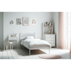 Ліжко Tobi Sho VERONA-1 односпальне металеве 200X80 Білий Ужгород