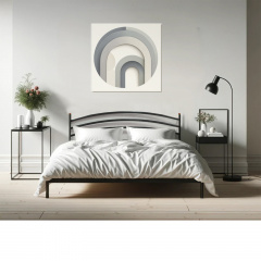 Кровать Tobi Sho GLORIA-1 (50) двуспальная металлическая 200x160 Белый Обухов