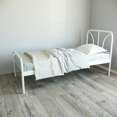 Кровать односпальная металлическая Тobi Sho RELAX-1 200х90см белая Акимовка