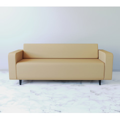 Диван офисный Tobi Sho Арне с подлокотниками 1880х700х740 мм, кожзам Camel/2201 Хмельницкий