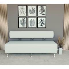 Диван офисный Tobi Sho Доран без подлокотников 1800x540x750, кожзам Белый 2300 Ровно