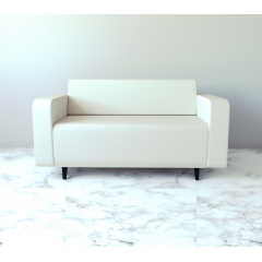 Диван офісний Tobi Sho Арне з підлокітниками 1380х700х740 мм, шкірзам White/2300 Павлоград