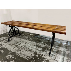 Скамейка Tobi Sho Лира кованая уличная для дачи, дома 2,2 м цвет Дуб Киев