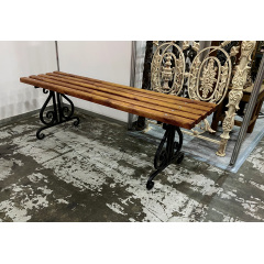 Скамейка Tobi Sho Лира кованая уличная для дачи, дома 2,2 м цвет Дуб Киев