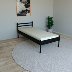 Кровать односпальная металлическая Tobi sho Гармония 190X80 черный Изюм