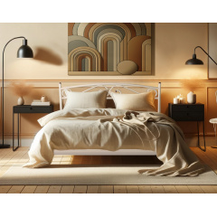 Ліжко Tobi Sho VERONA-1 полуторне металеве 200X140 Білий Кам'янське