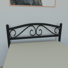 Ліжко Tobi Sho VERONA-1 односпальне металеве 190X80 Чорний Шепетівка