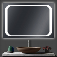 Зеркало прямоугольное Экватор с 3D LED подсветкой DR-44 900х700х30 Новониколаевка
